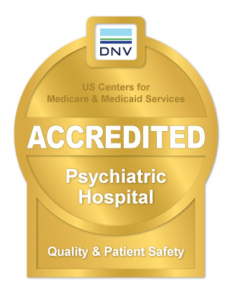 DNV Accredited Psychiatric Hospital seal — US Centers for Medicare & Medicaid Services, Quality & Patient Safety